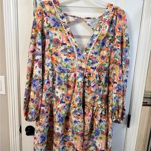 SHEIN Floral Mini Dress - Multicolor